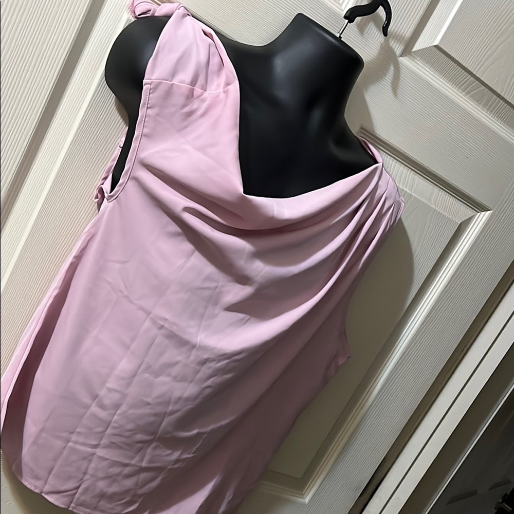 Dusty Pink SHEIN Draped Blouse